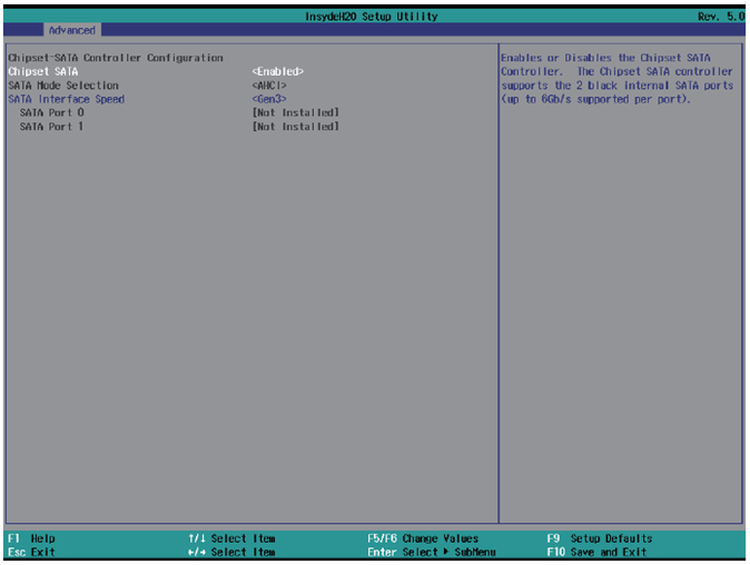 BIOS SATA Config